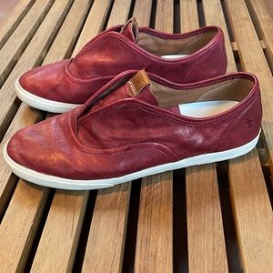 SOLD-Frye leather slip ons